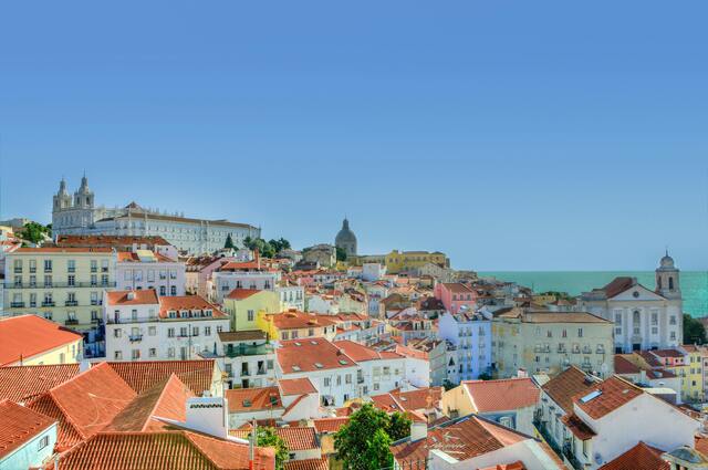 Beautiful lookout in Lisbon, Portugal